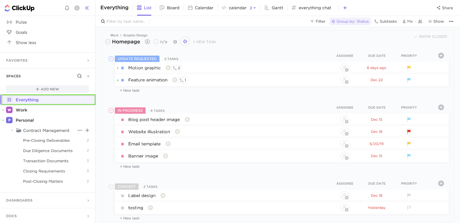 ClickUp Tasks