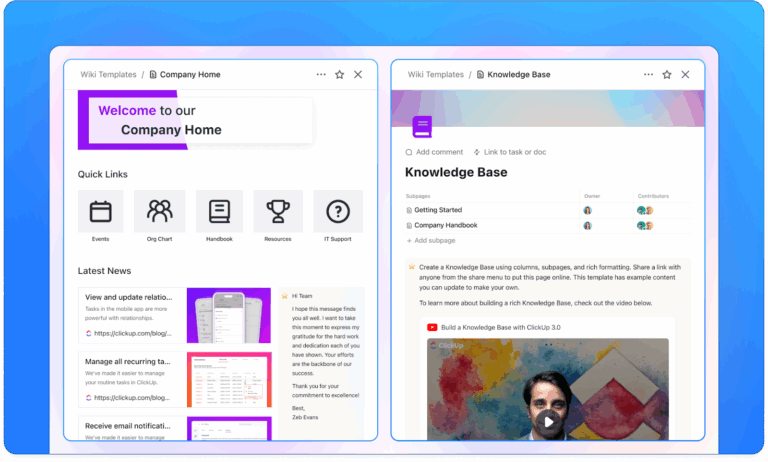 ClickUp Wiki Template