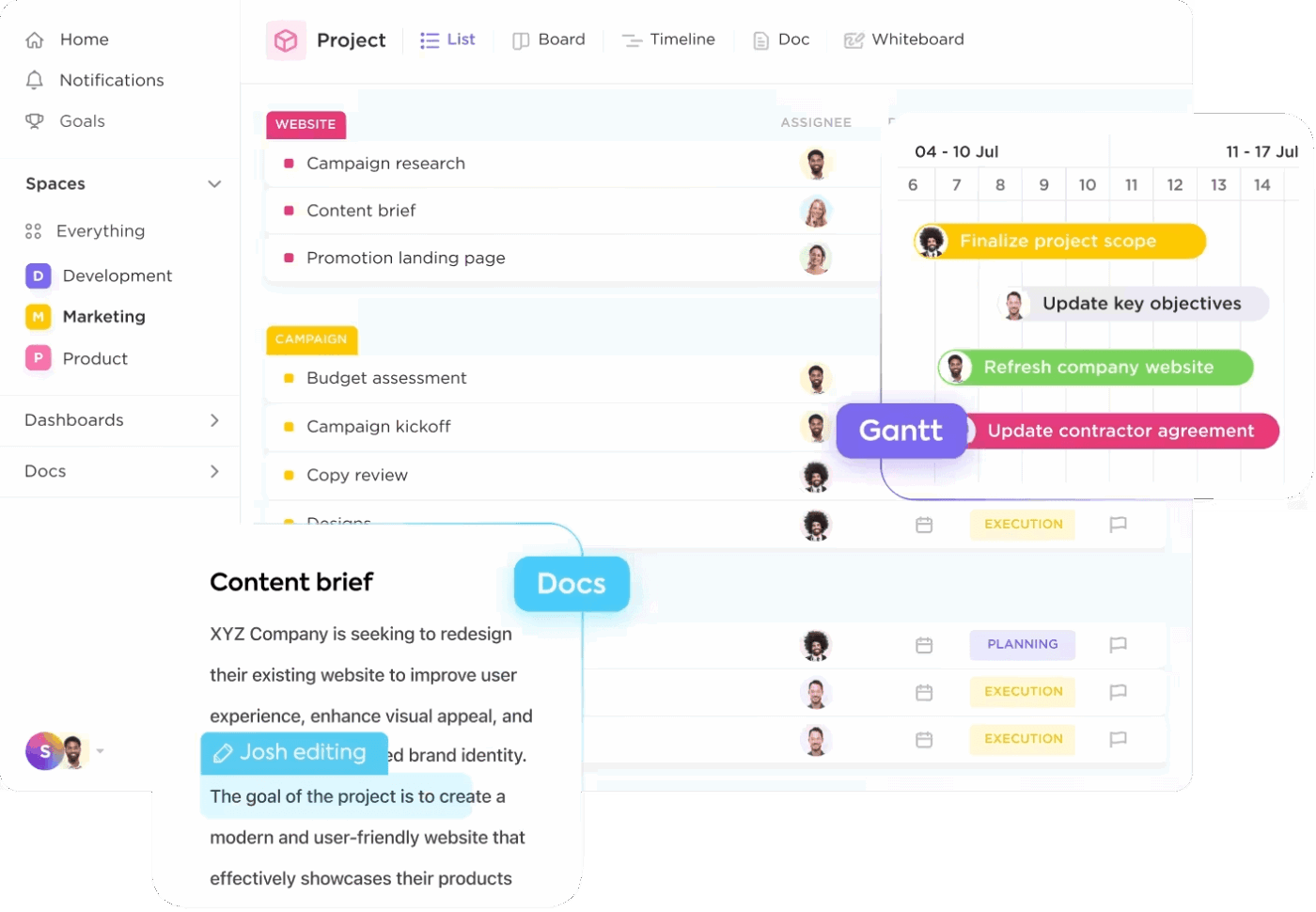 Marketing Campaign Management : Organize content calendar by campaign