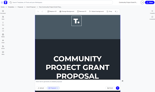 Community Project Grant Proposal Template by Template.Net