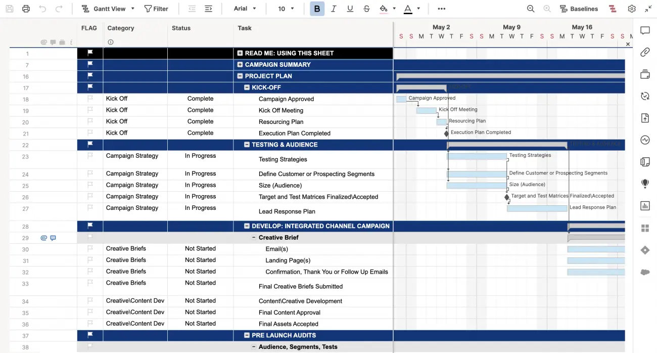 Email Campaign Project Plan Template : Smartsheet templates
