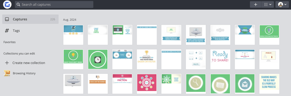 Gyazo Dashboard