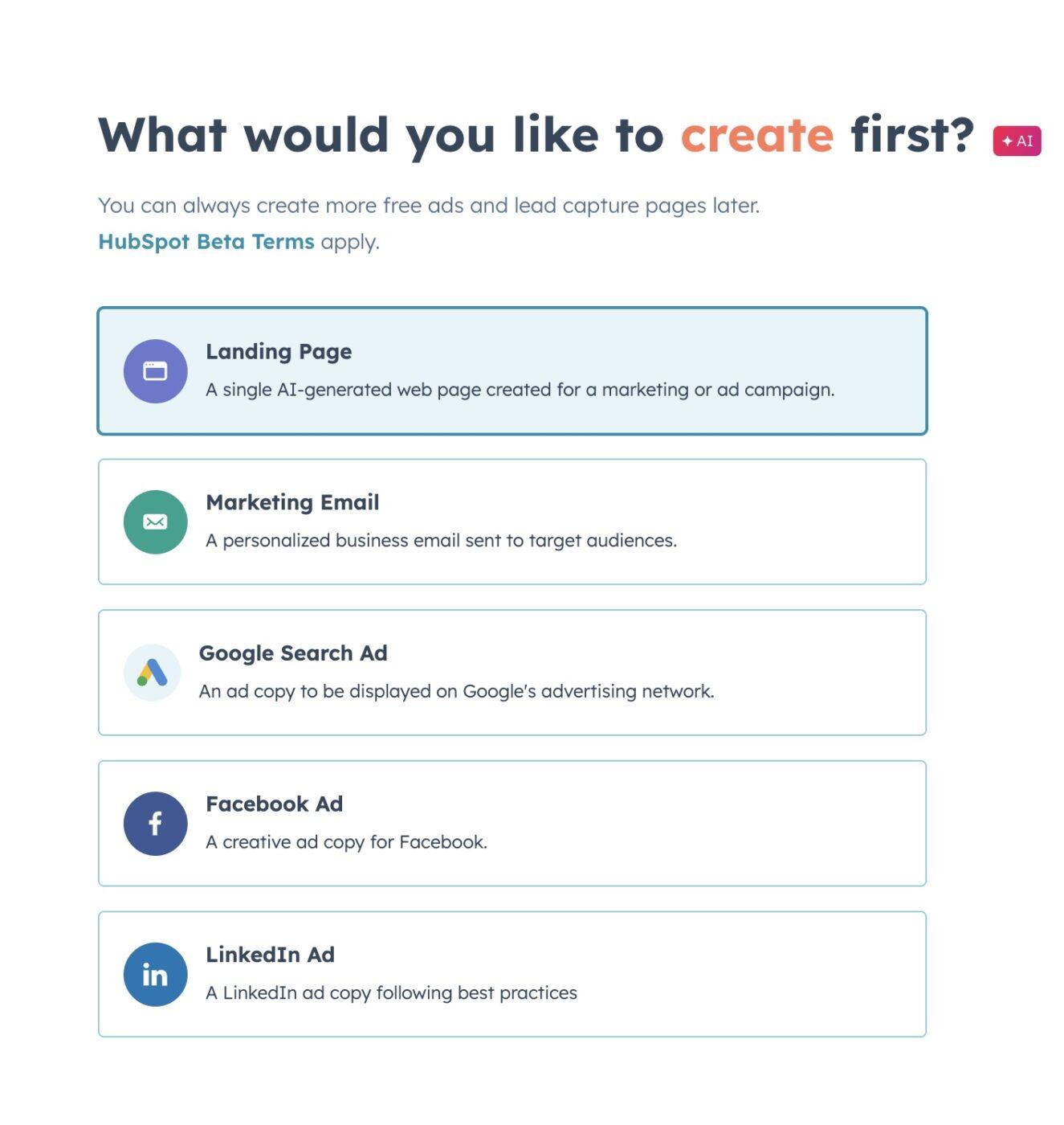 HubSpot: Trình tạo chiến dịch AI