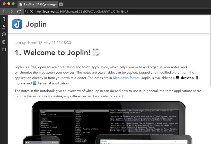 Joplin Dashboard : Google Keep Alternative