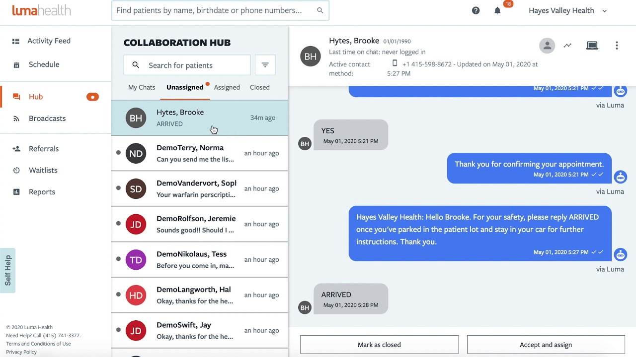 Luma Health : HIPAA Compliant Chat