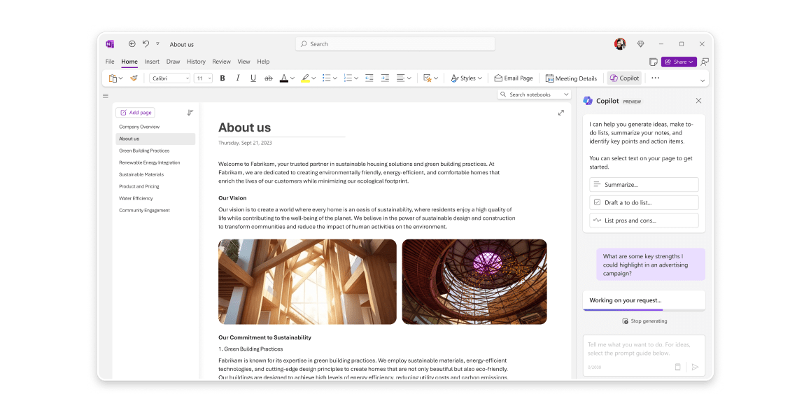 Microsoft OneNote Dashboard : Google Keep Alternative