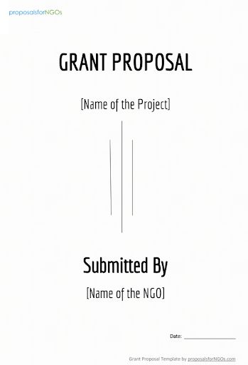 PDF Grant Proposal Template by proposalsforNGOs