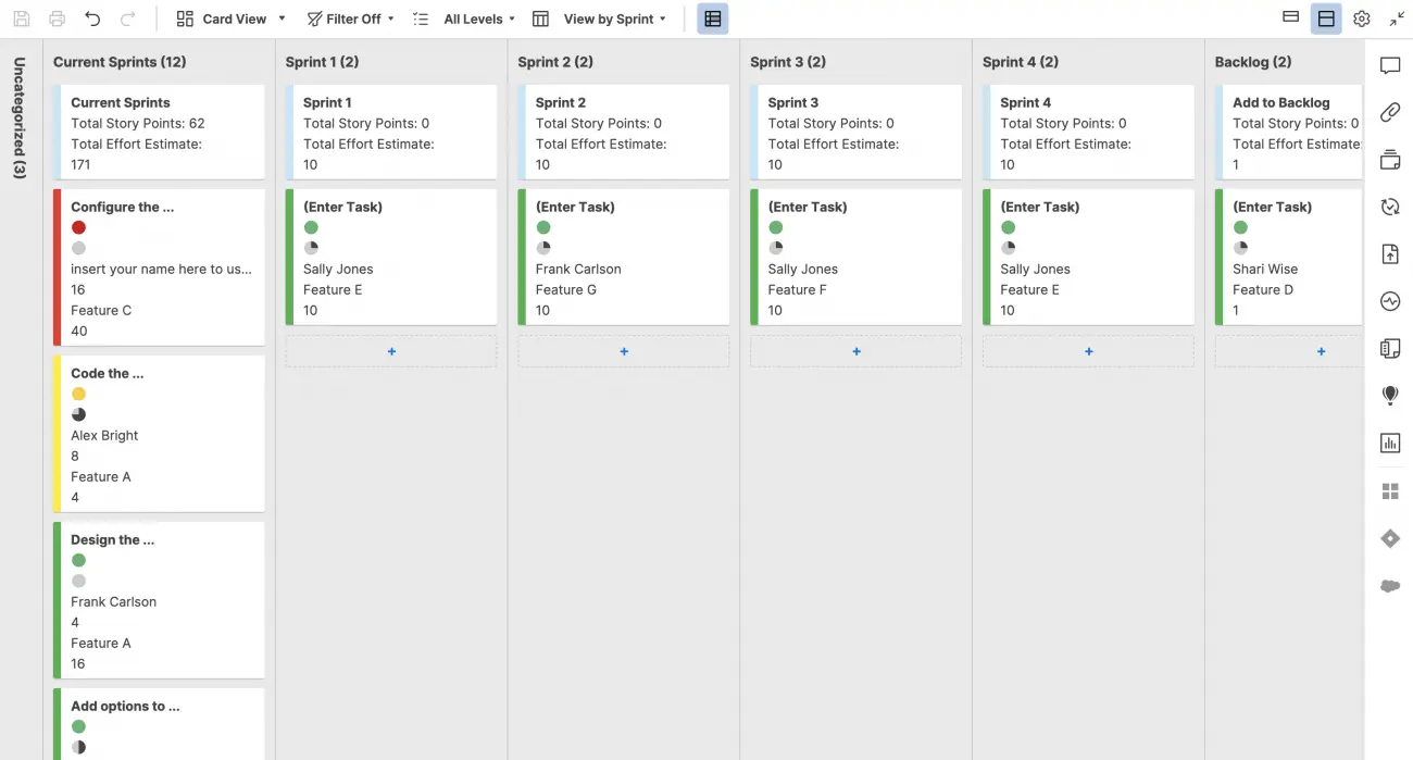 Sprint Planning Board Template : Smartsheet templates
