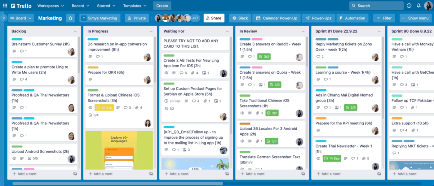 Trello Dashboard: Marketing Project Management Software