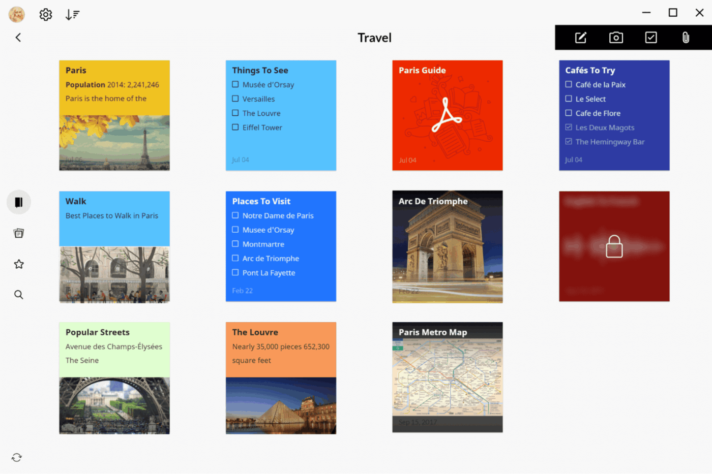 Zoho Notebook Dashboard : Google Keep Alternative