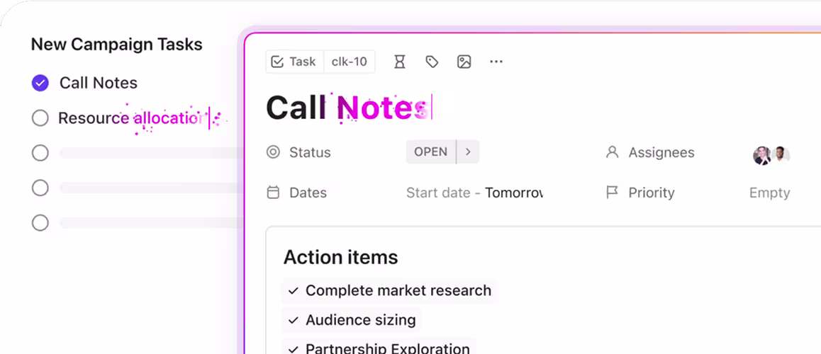 Proton Calendar Alternatives: Directly link tasks with your calendar with ClickUp Tasks