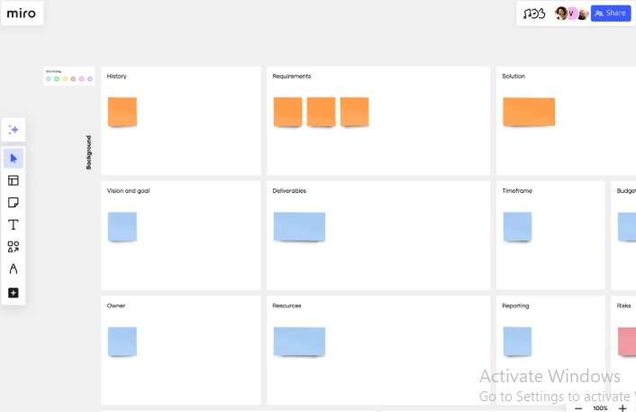 Miro Project Proposal Template