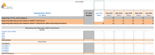 Cash Flow Projection Template by NFF