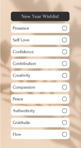 Wishlist Template: New Year Wishlist Instagram Story by Canva