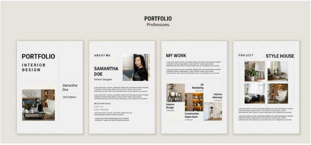 Interior Designer Portfolio Template by Freepik