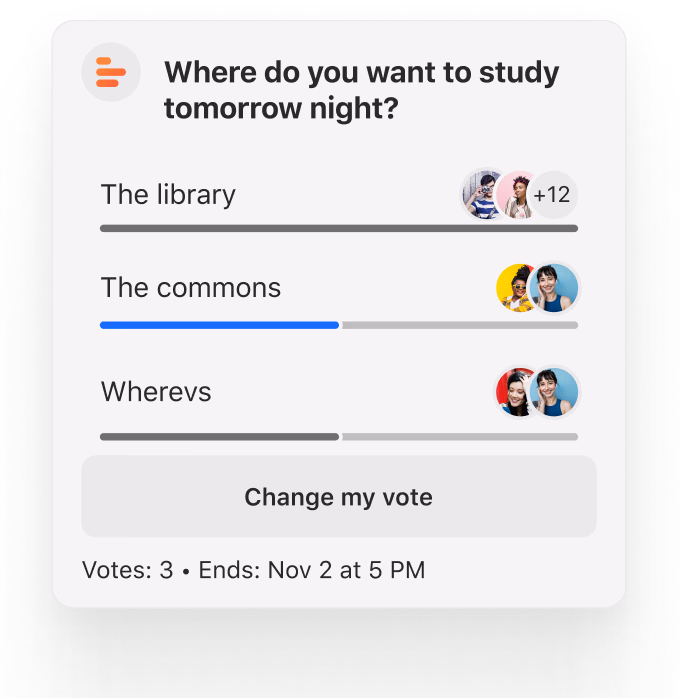 Polls in Groupme