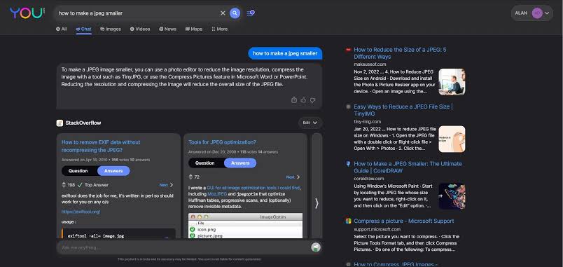 You.com: Replace Google Chrome and Google Cloud with various AI chatbots