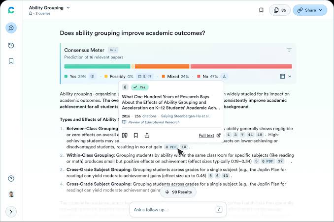 AI enterprise search use cases with Consensus for large-scale data analysis