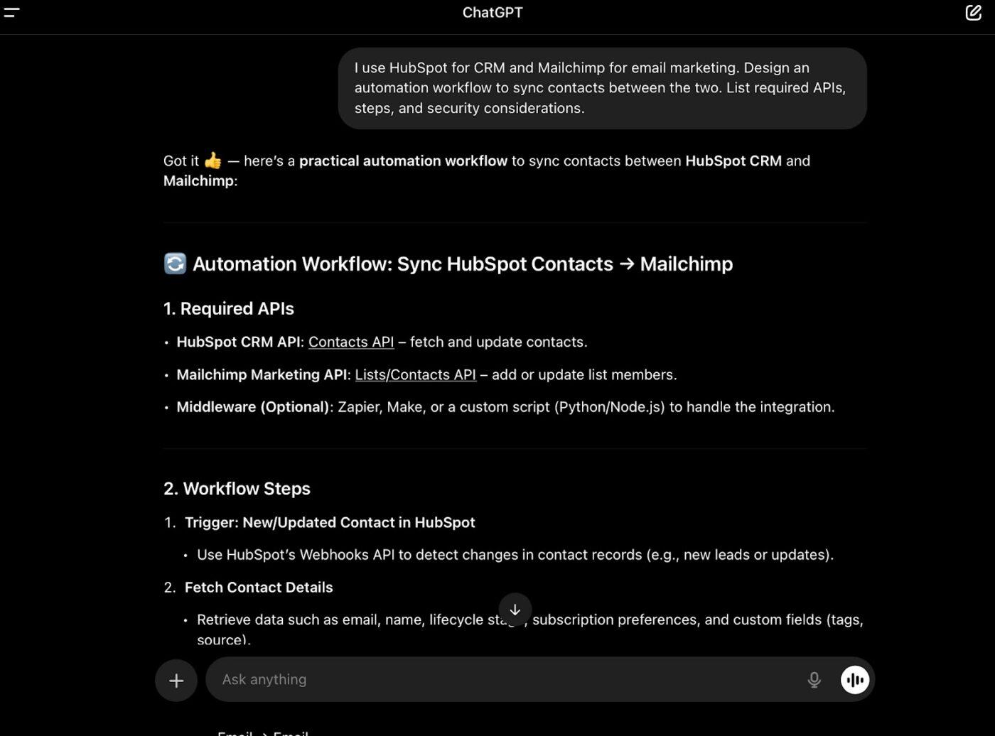 Best prompts to automate workflows in ChatGPT to streamline tasks