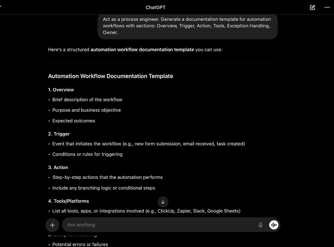 Create step-by-step instructions with troubleshooting tips for your automations