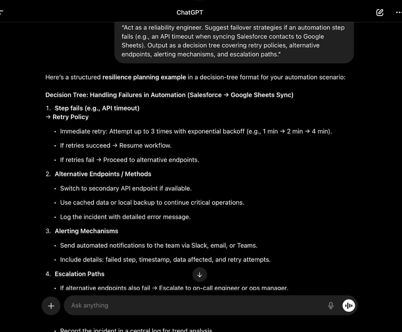 Ensure automations meet your exact needs while ChatGPT assists