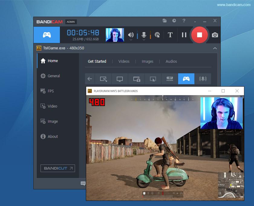 Bandicam Dashboard