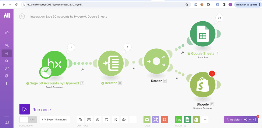 Make.com: Lets sales professionals connect multiple tools in visual workflows without writing code