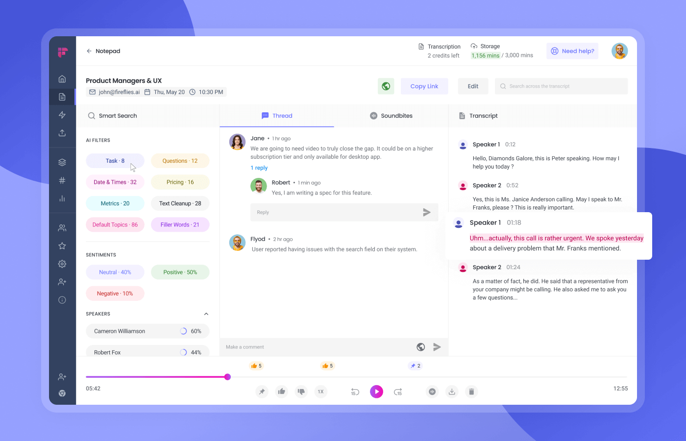 Motion: Uses AI-powered voice scheduling to manage time and improve team productivity