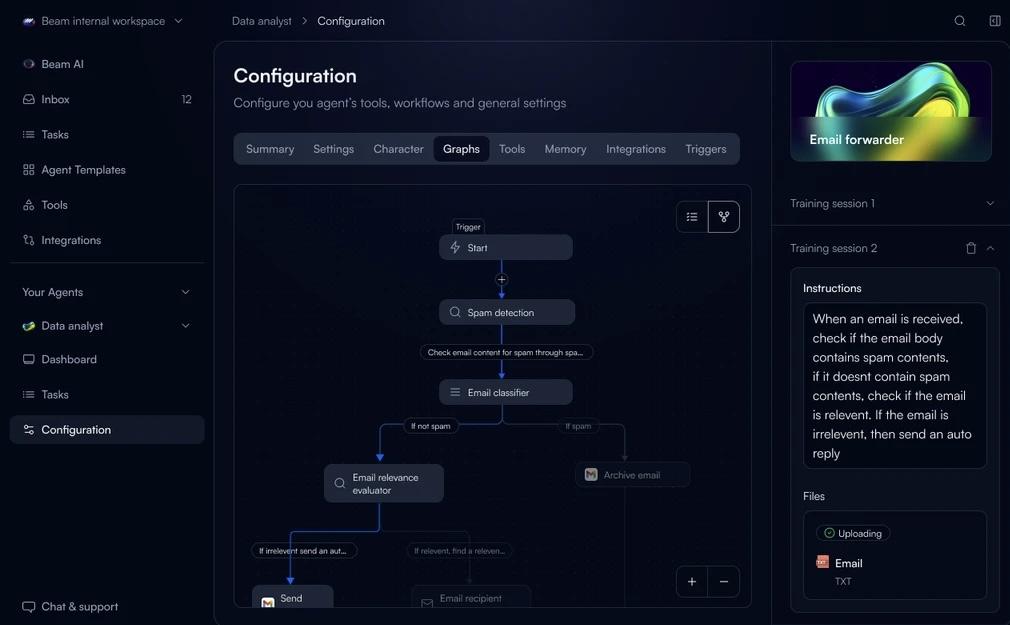 Beam AI: Transforms data into insights using Lindy AI alternatives designed for fast implementation