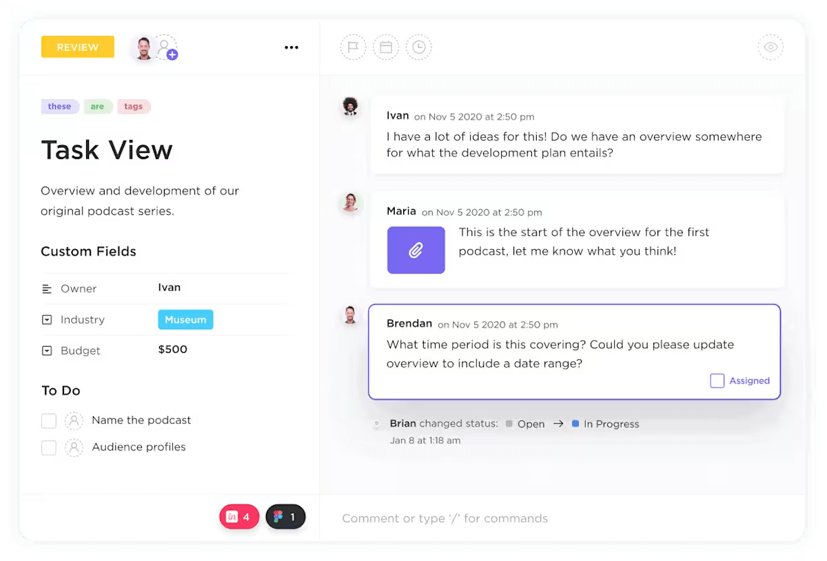ClickUp Assigned Comments: Slack vs Groupme