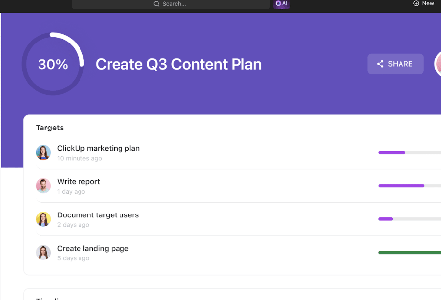 ClickUp Goals__ best practices and frameworks for strategic initiatives
