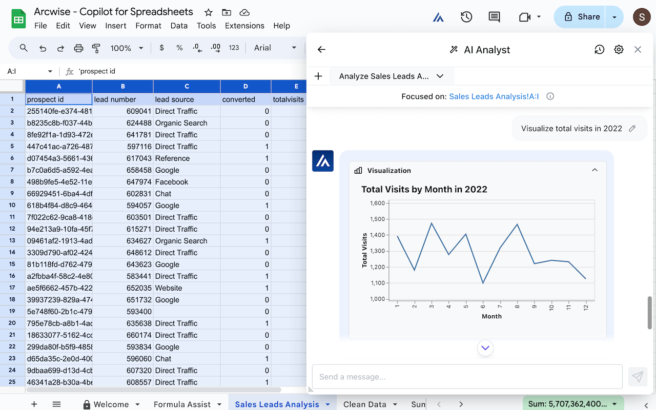 Arcwise AI: AI Spreadsheet Generator