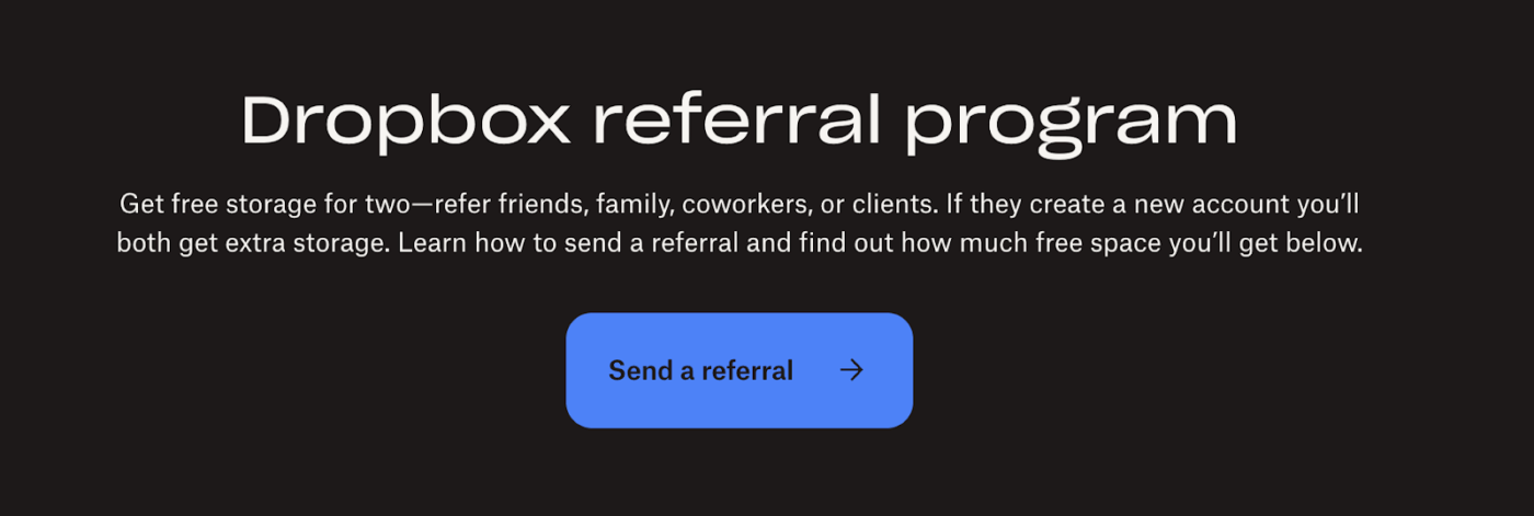 Dropbox referral program