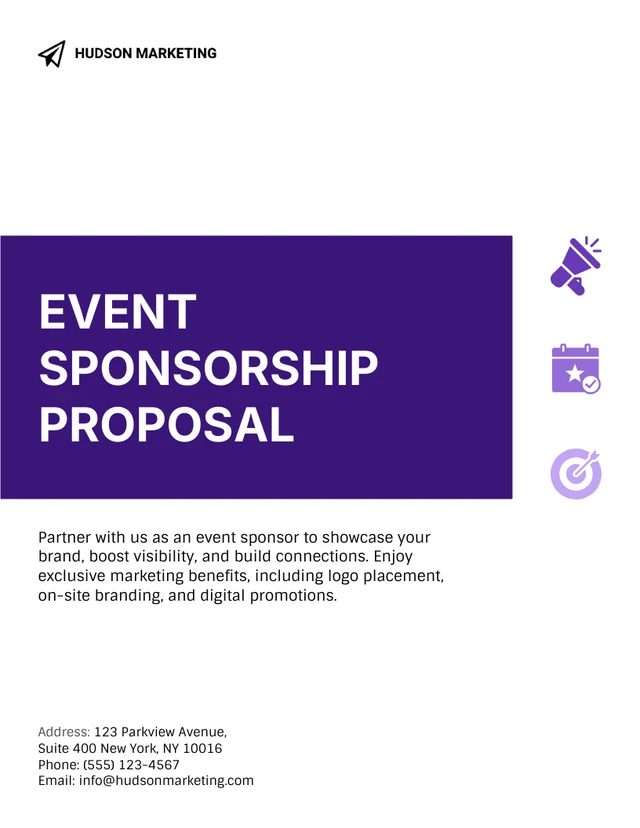 Sponsorship Proposal Template: Venngage Event Sponsorship Proposal Template