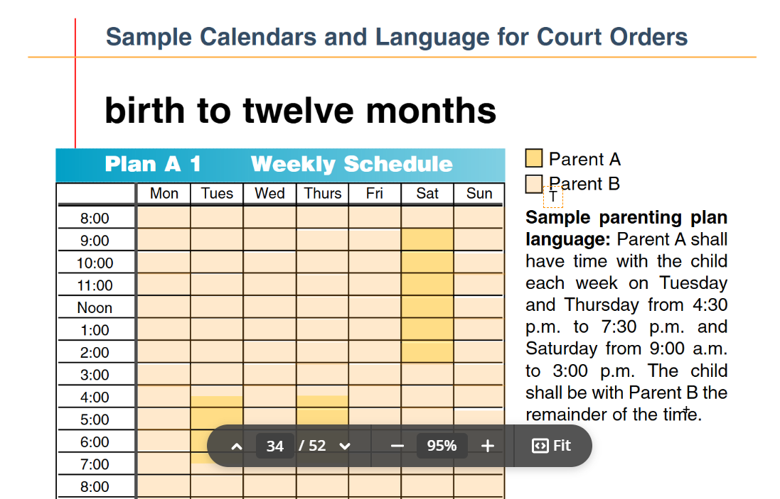 Custody Calendar Template by pdfFiller