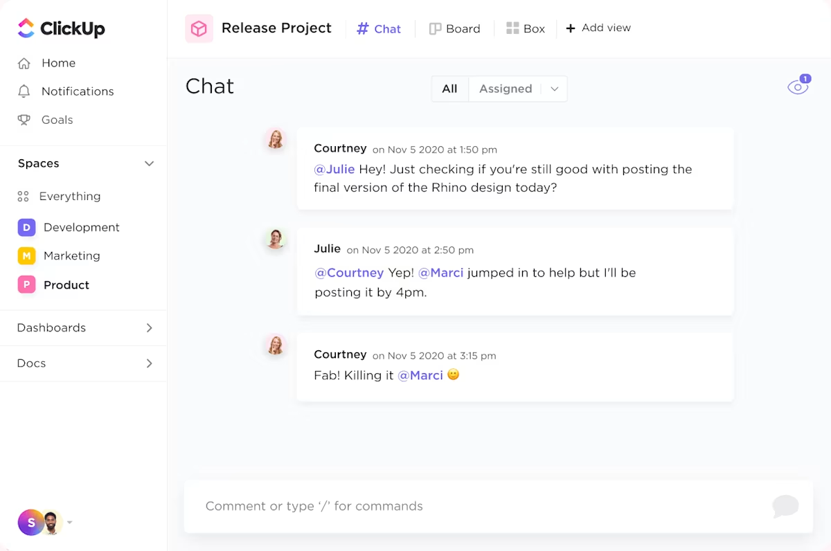 ClickUp Chat