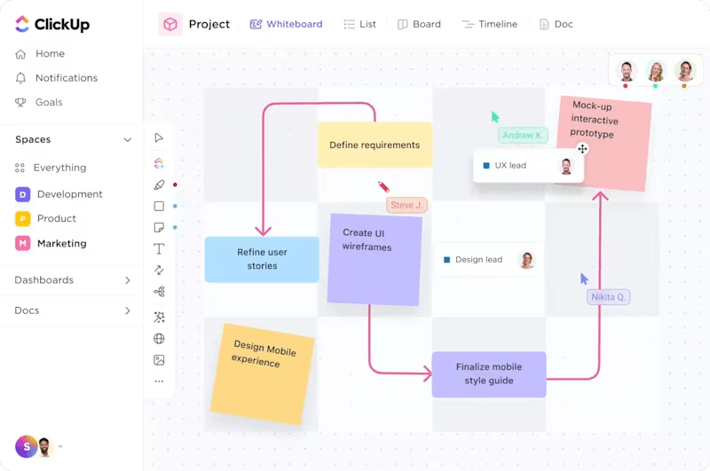 ClickUp Whiteboard