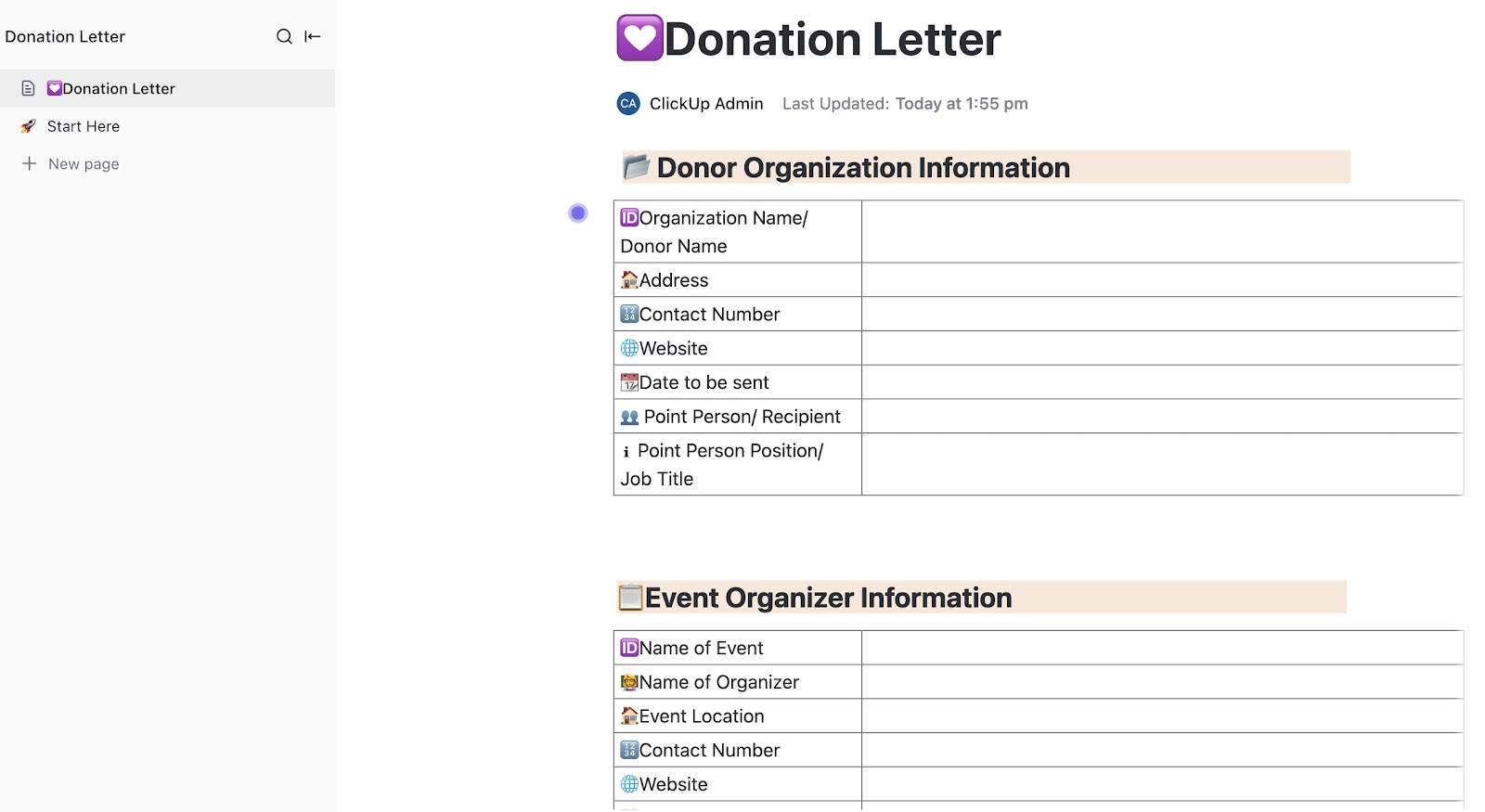 Sponsorship Proposal Template: ClickUp Donation Letter Template