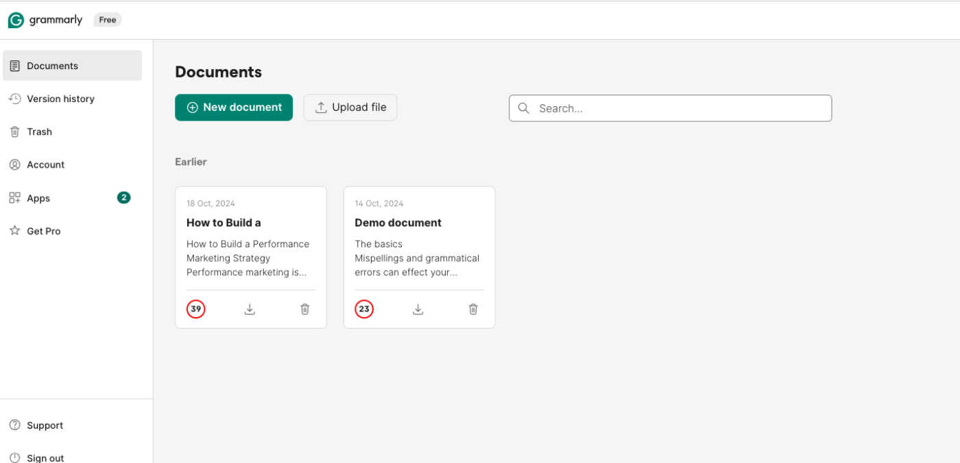 Grammarly: ai organization tools