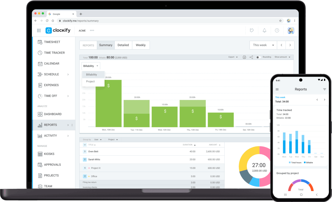 ClickUp Time Tracking: Construction crm