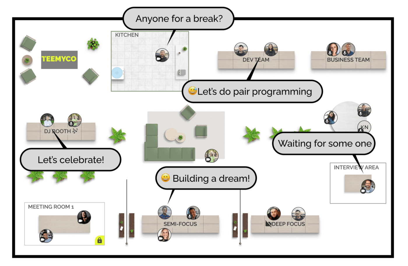 Teemyco: Plan virtual events in this Teamflow alternative