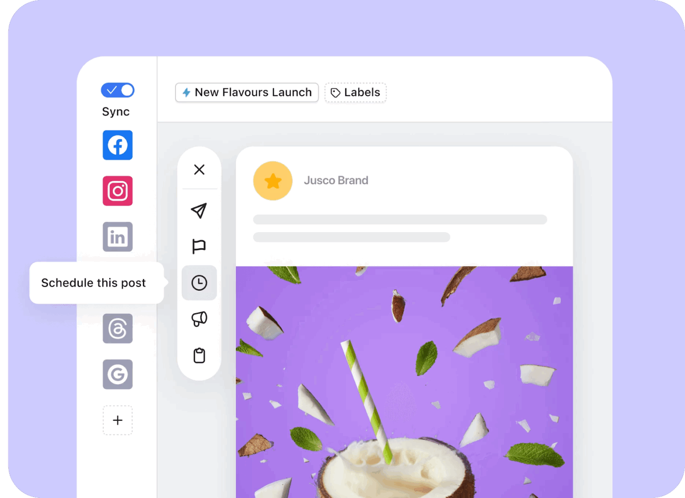 Planable content calendar software