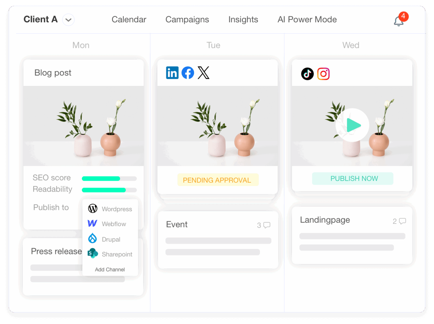 StoryChief (Best for unified multichannel publishing and content collaboration)