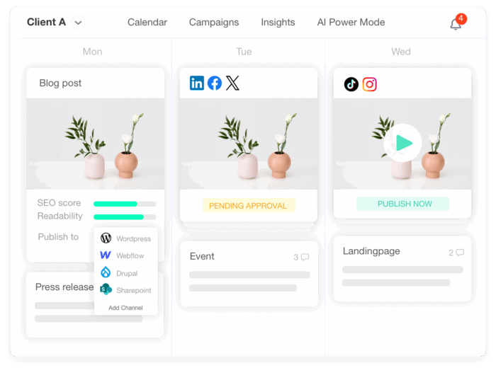 View of 11 Best Social Media Content Calendar Software Tools in 2026