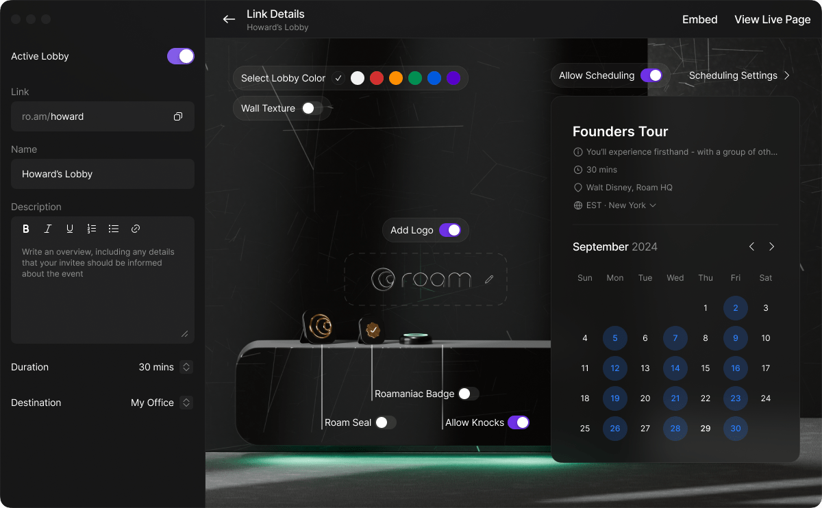 Roam: Flexible virtual office spaces