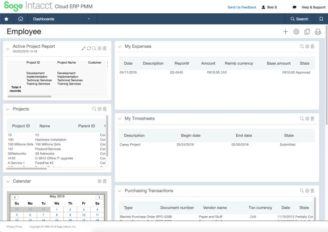 Sage Intacct: Project cost tracking software for risk management and financial data tracking