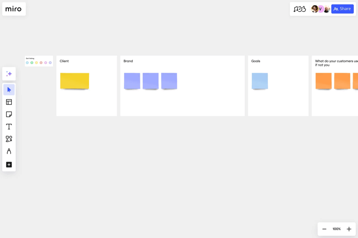 Miro design thinking templates for briefs