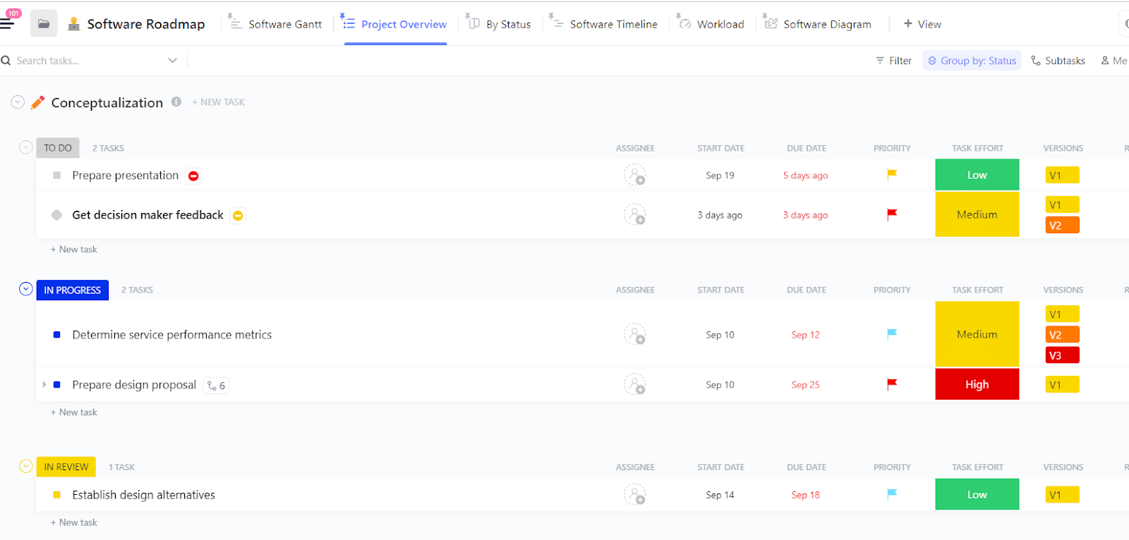 ClickUp Software Project Template