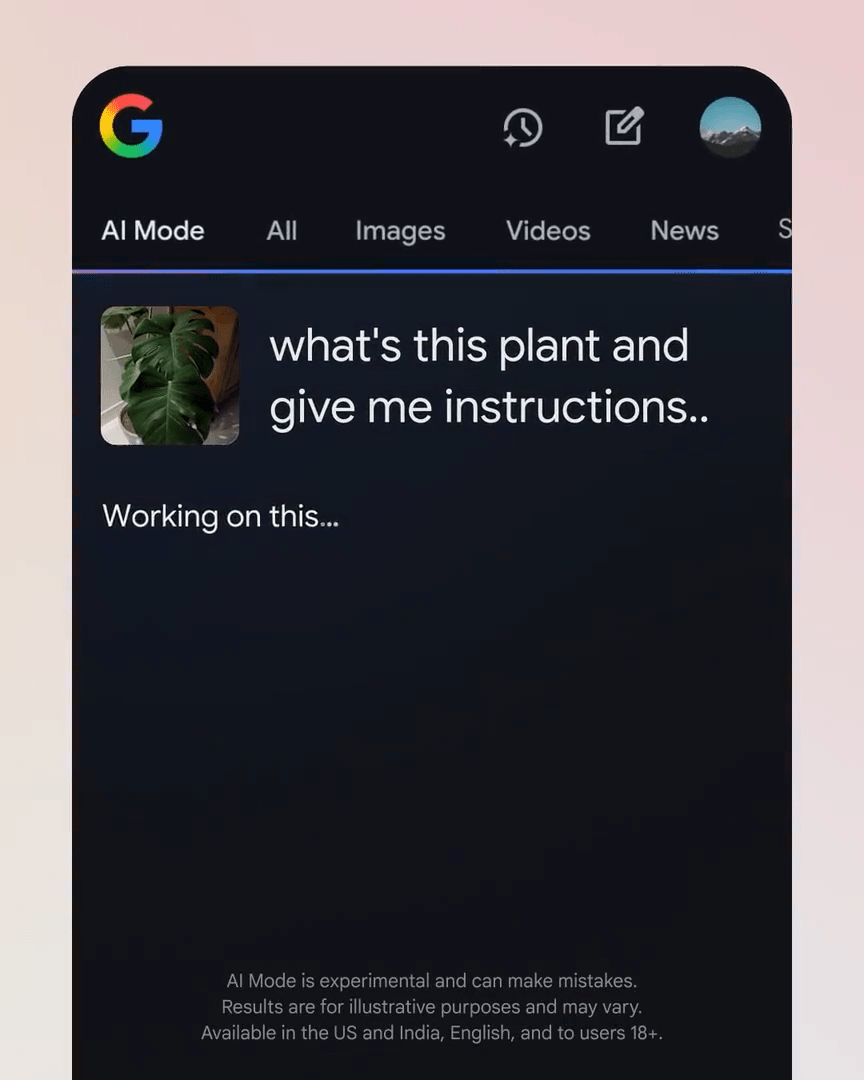 Google AI Mode with Gemini Pro and advanced voice modes
