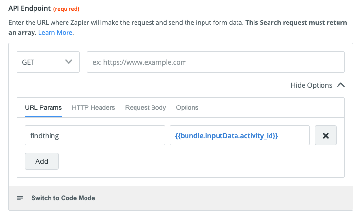 Webhook setup showing a catch hook with a publicly reachable HTTPS endpoint